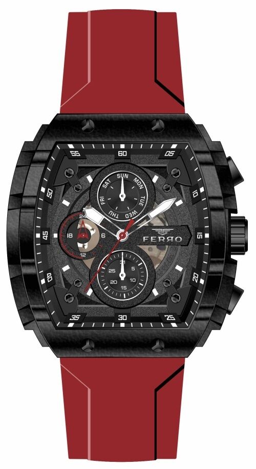 Ferro Kırmızı Silikon Kordon Erkek Kol Saati FM31346D-ZK