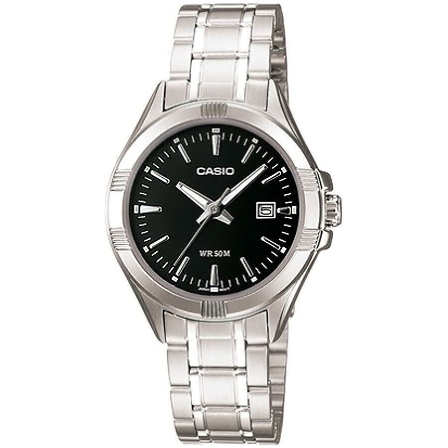 Casio LTP-1308D-1AVDF Quartz Çelik Gri Siyah Kadran 31 mm Kadın Kol Saati