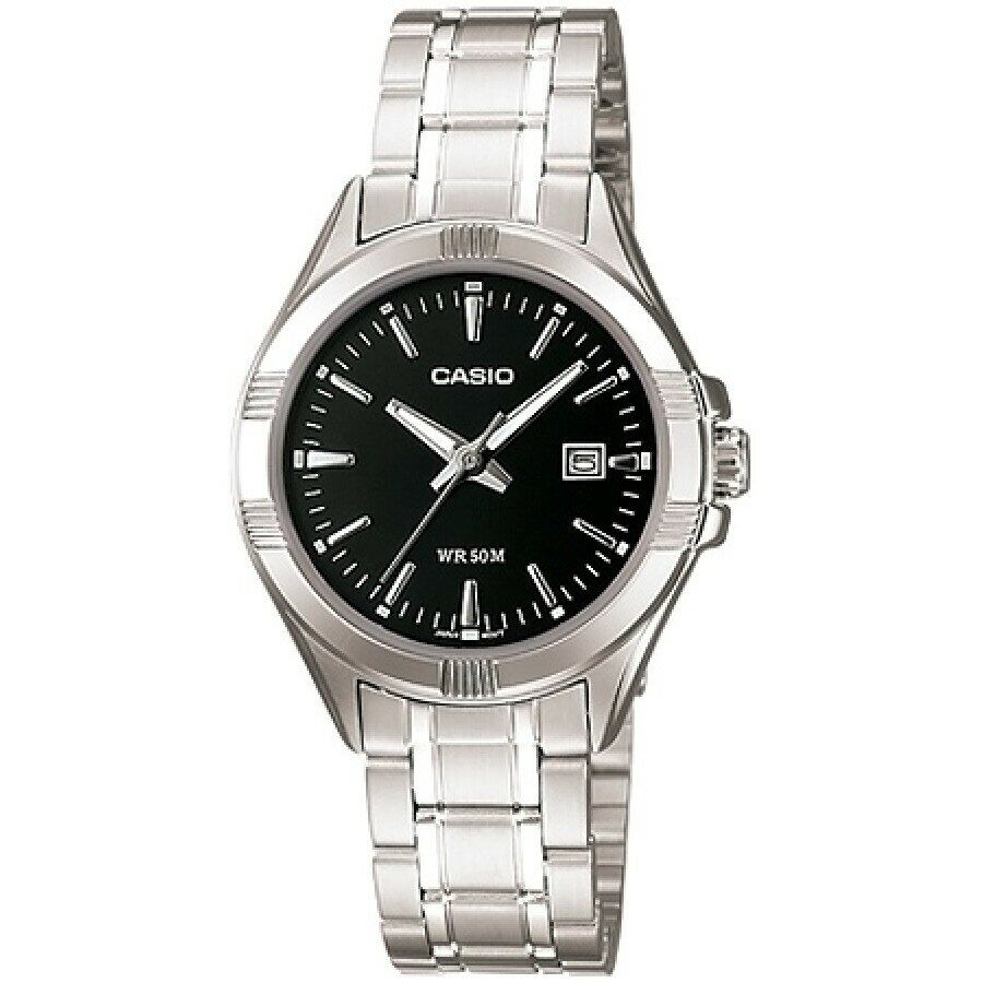 Casio LTP-1308D-1AVDF Quartz Çelik Gri Siyah Kadran 31 mm Kadın Kol Saati