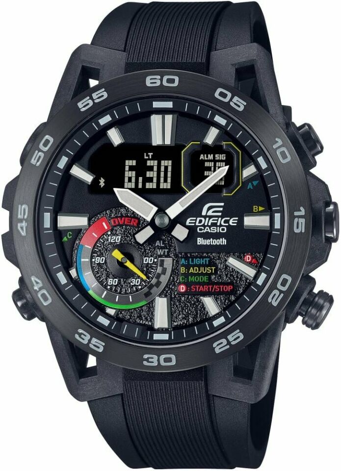 Casio ECB-40MP-1ADF Quartz Silikon Siyah Analog/Digital 48 mm Erkek Kol Saati