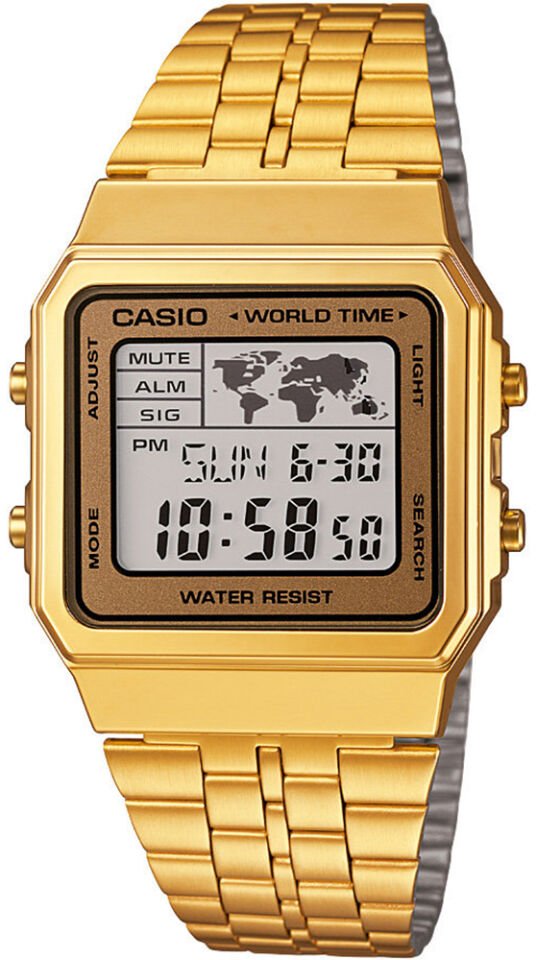 Casio A500WGA-9DF Retro Quartz Dijital Altın Rengi 34 mm Erkek Kol Saati