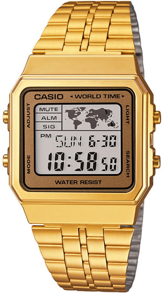 Casio A500WGA-9DF Retro Quartz Dijital Altın Rengi 34 mm Erkek Kol Saati