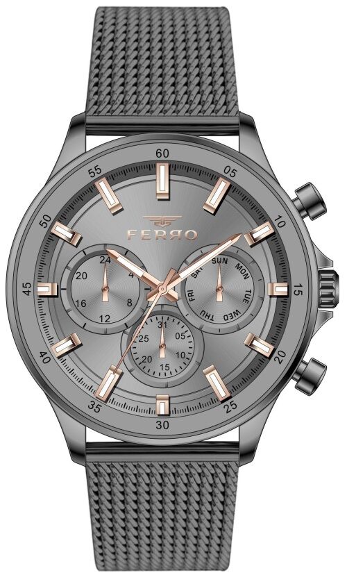 Ferro 45 mm Füme Hasır Kordon Erkek Kol Saati FM31298C-V FM31298C-V