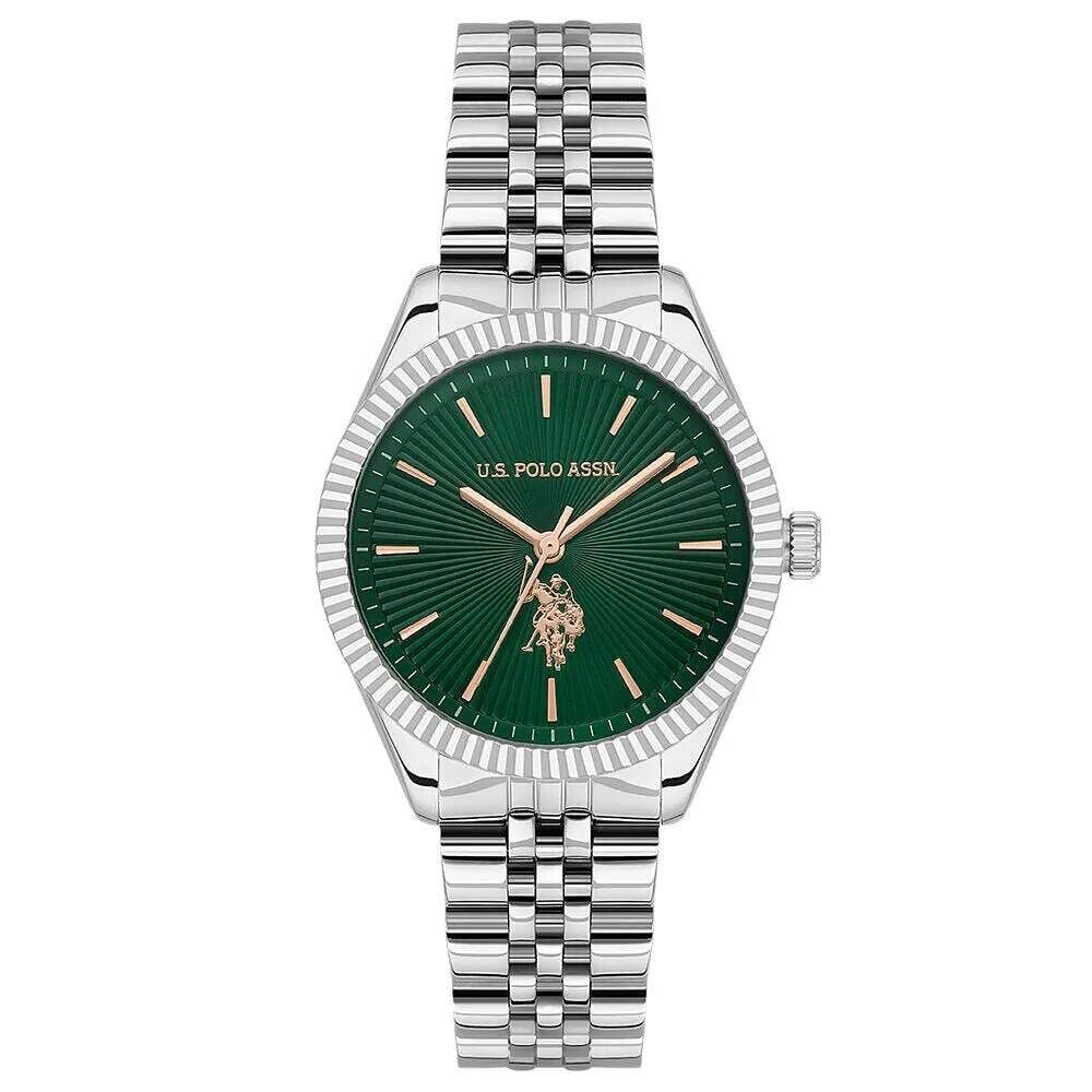 U.s. Polo Assn. USPA2045-09 Quartz Çelik Gri Yeşil Kadran 34 mm Kadın Kol Saati