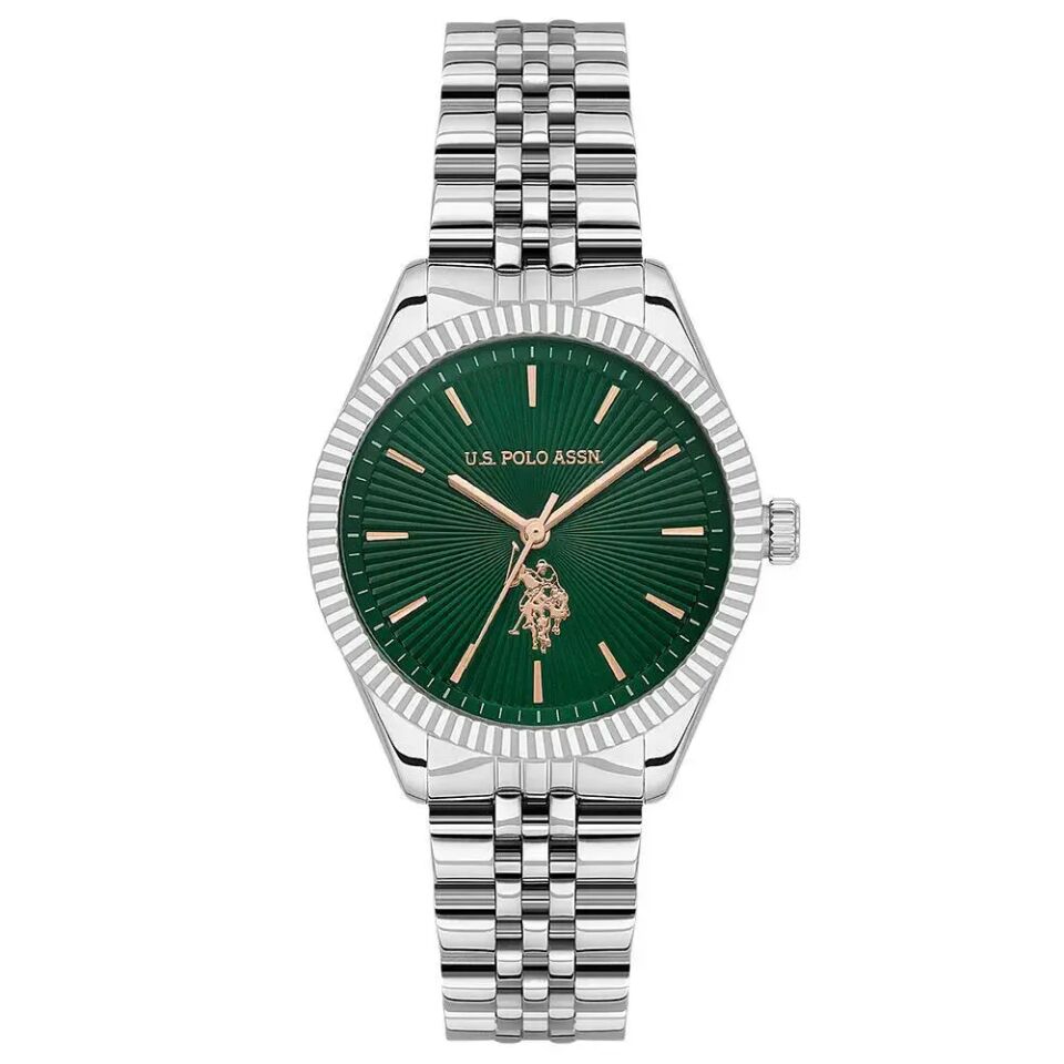 U.s. Polo Assn. USPA2045-09 Quartz Çelik Gri Yeşil Kadran 34 mm Kadın Kol Saati