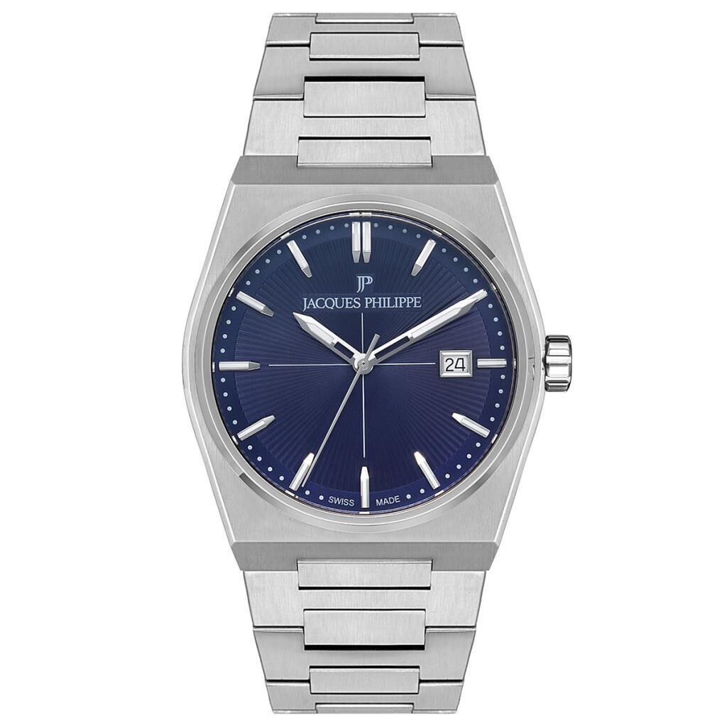 Jacques Philippe JPQGS421336 Swiss Made Safir Cam Çelik Gri 40 mm Erkek Kol Saati