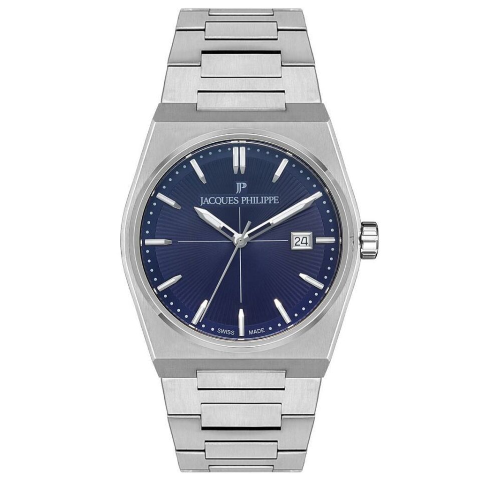Jacques Philippe JPQGS421336 Swiss Made Safir Cam Çelik Gri 40 mm Erkek Kol Saati