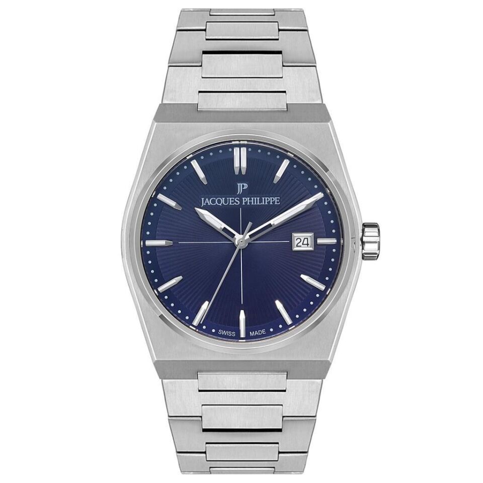Jacques Philippe JPQGS421336 Swiss Made Safir Cam Çelik Gri 40 mm Erkek Kol Saati