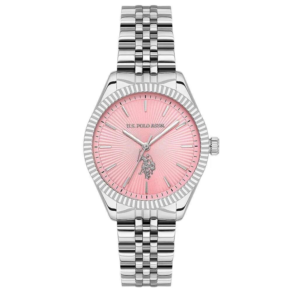 U.s. Polo Assn. USPA2045-10 Quartz Çelik Gri Pembe Kadran 34 mm Kadın Kol Saati