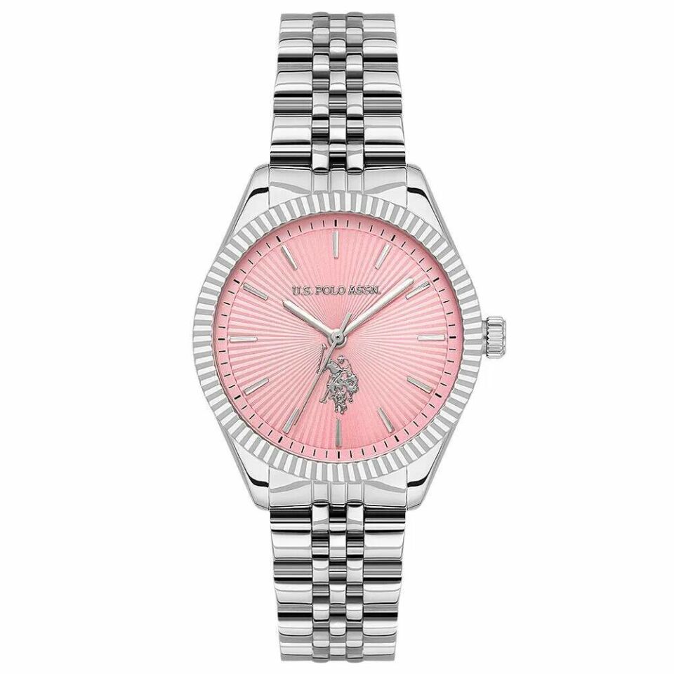 U.s. Polo Assn. USPA2045-10 Quartz Çelik Gri Pembe Kadran 34 mm Kadın Kol Saati