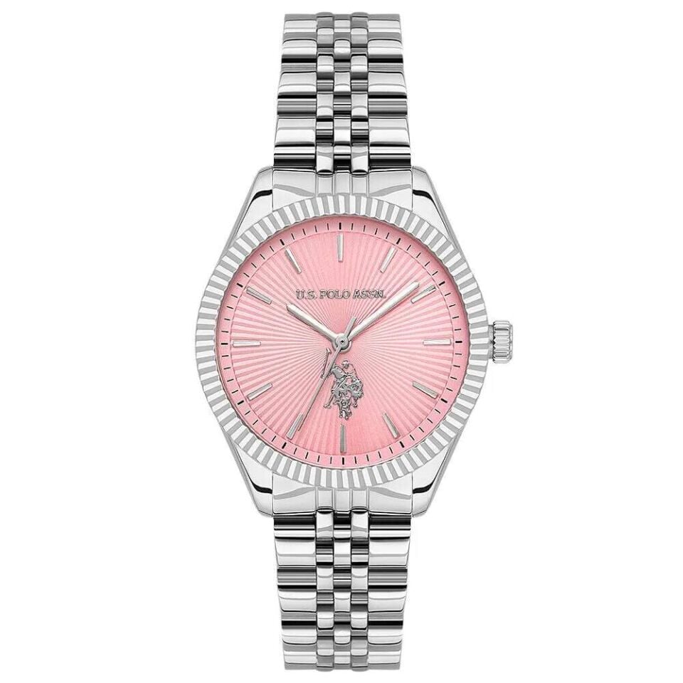 U.s. Polo Assn. USPA2045-10 Quartz Çelik Gri Pembe Kadran 34 mm Kadın Kol Saati