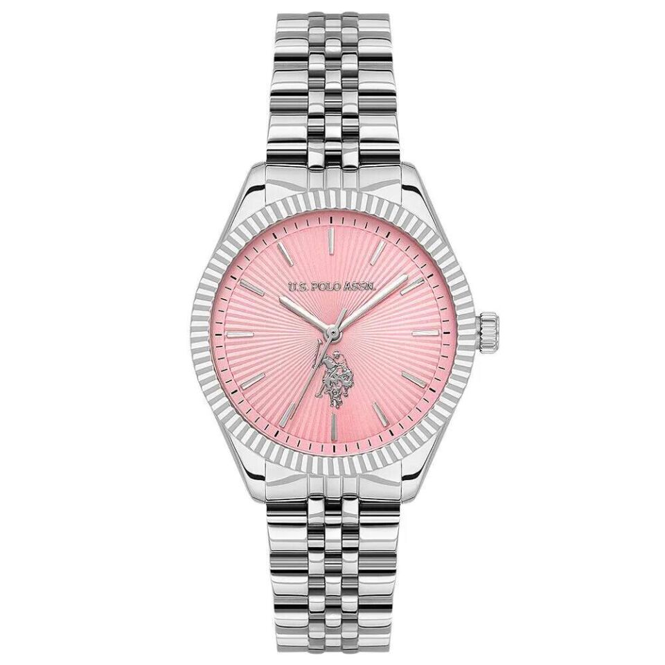 U.s. Polo Assn. USPA2045-10 Quartz Çelik Gri Pembe Kadran 34 mm Kadın Kol Saati