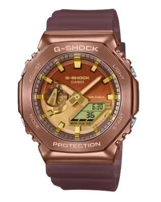 Casio GM-2100CL-5ADR Quartz Analog/Dijital Silikon Kahve 20 ATM 44 mm Erkek Kol Saati