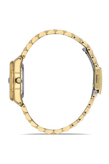 Ferro Quartz Çelik Altın Rengi 30 mm Kadın Kol Saati