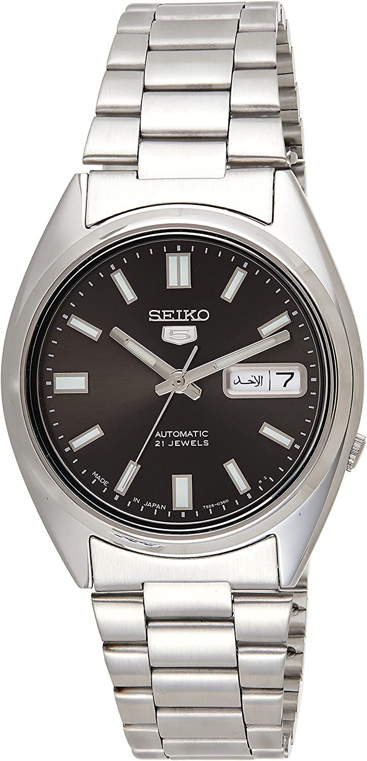 Seiko 5 Japan SNXS79J1 Otomatik Çelik Gri Siyah Kadran 39 mm Erkek Kol Saati
