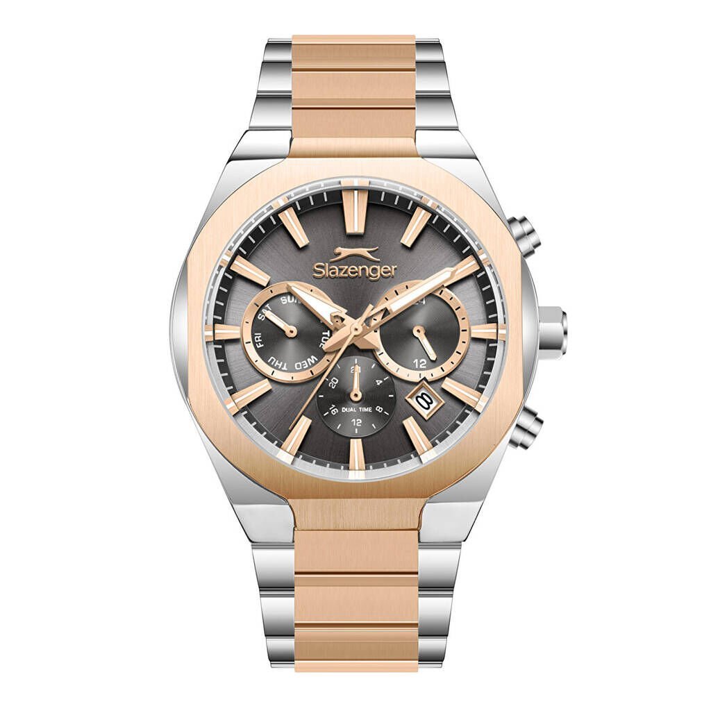 Slazenger SL.09.2540.2.07 Quartz Çelik Rose/Gri 42 mm Erkek Kol Saati