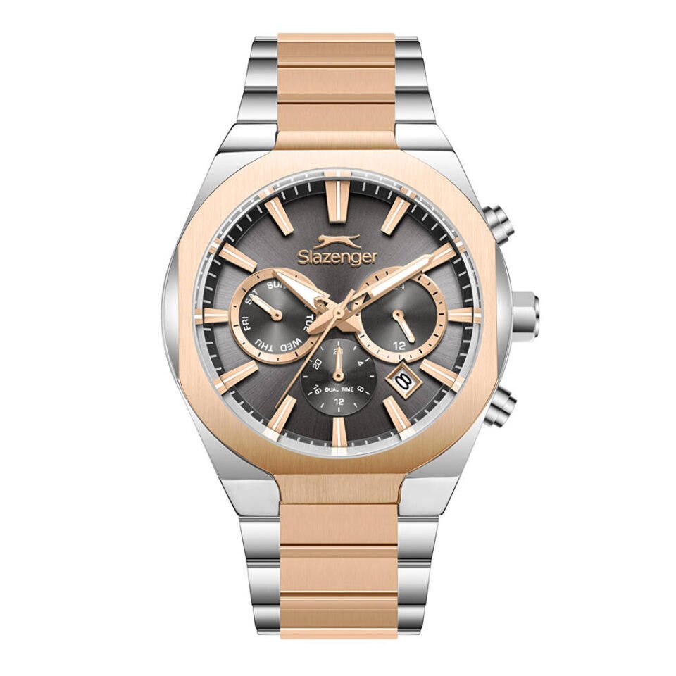 Slazenger SL.09.2540.2.07 Quartz Çelik Rose/Gri 42 mm Erkek Kol Saati