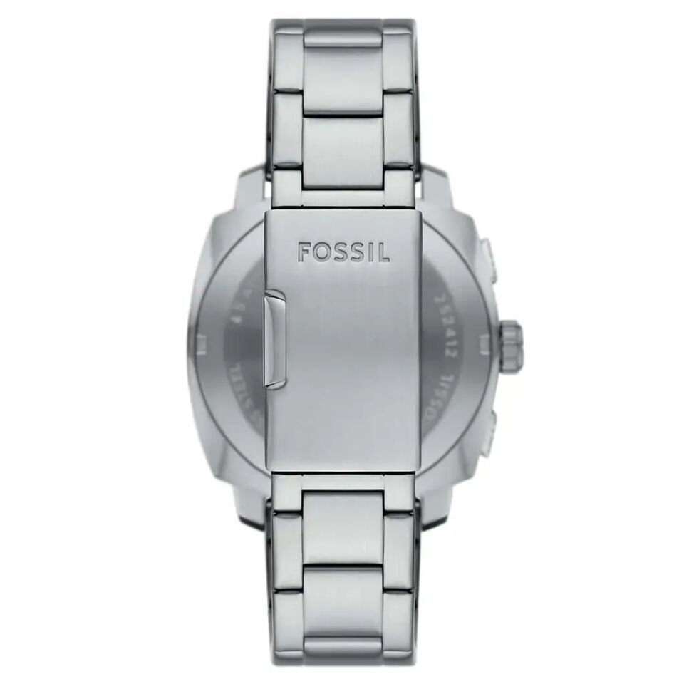 Fossil FFS6096 Quartz Çelik Gri Mavi Kadran 44 mm Erkek Kol Saati