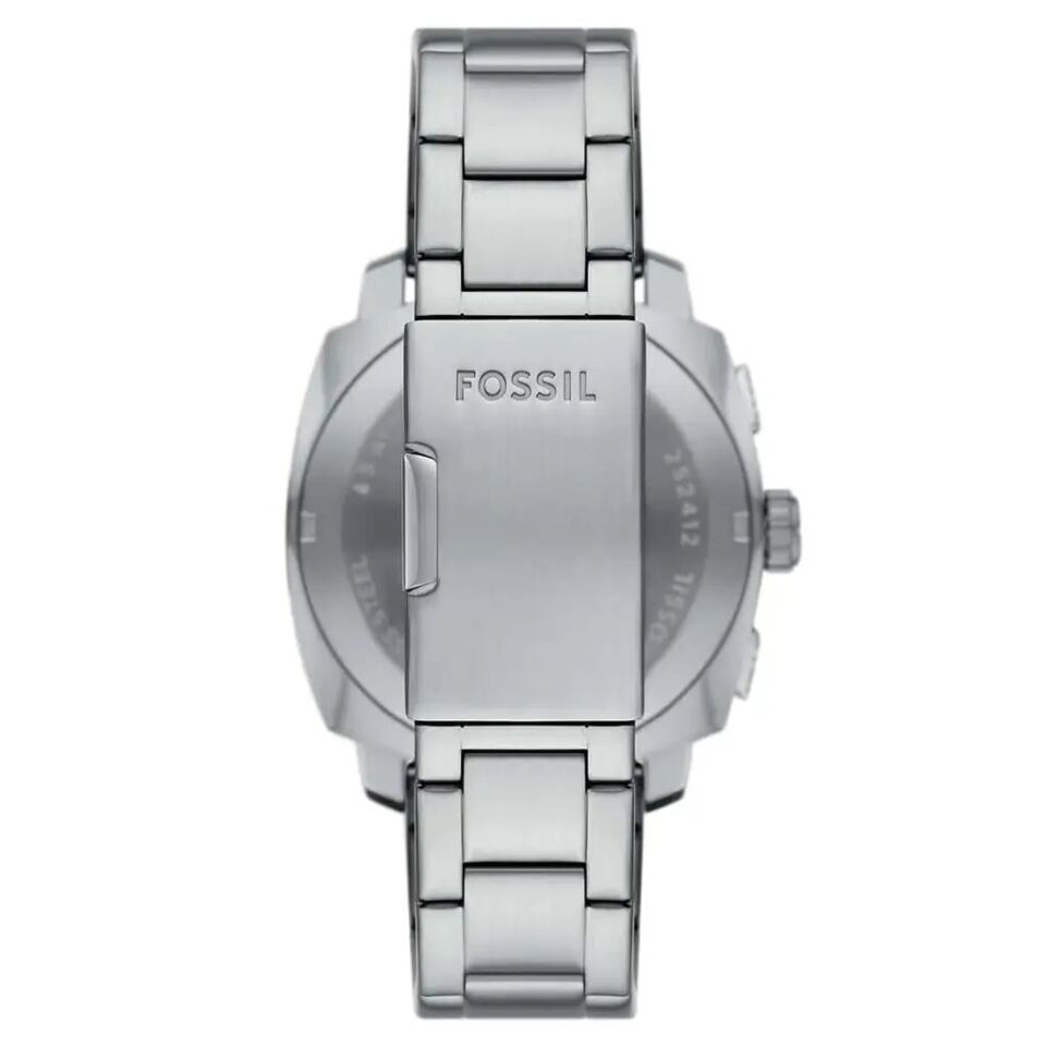 Fossil FFS6096 Quartz Çelik Gri Mavi Kadran 44 mm Erkek Kol Saati