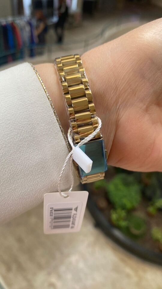 Ferro Quartz Çelik Altın Rengi Yeşil Kadran 28 mm Kadın Kol Saati