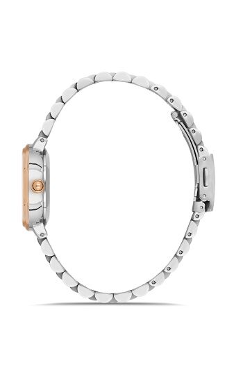 Ferro Quartz Çelik Rose/Gri Mor Kadran 28 mm Kadın Kol Saati