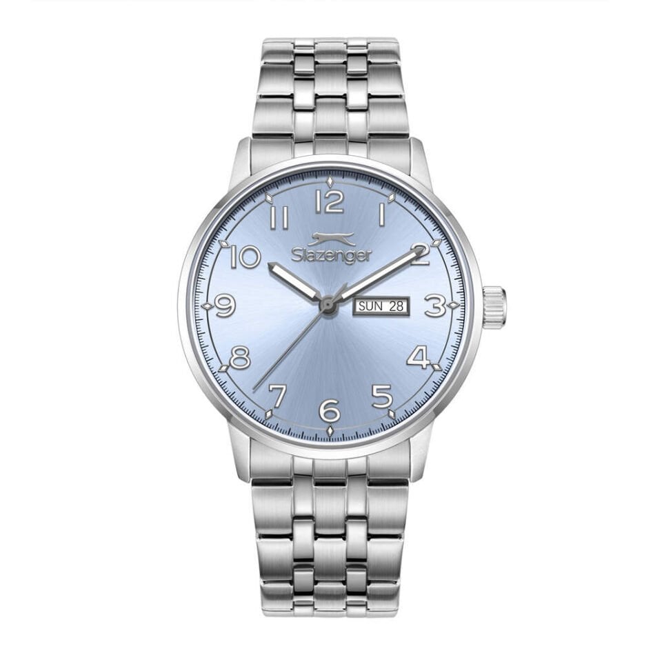 Slazenger SL.09.2560.2.05 Quartz Çelik Gri Mavi Kadran 44 mm Erkek Kol Saati