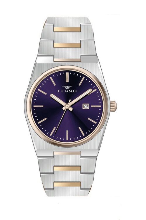 Ferro Rose ve Gümüş Çelik Kordon Kadın Kol Saati FL21495A-E13 3ATM Su Geçirmez 2 Yıl Garantili