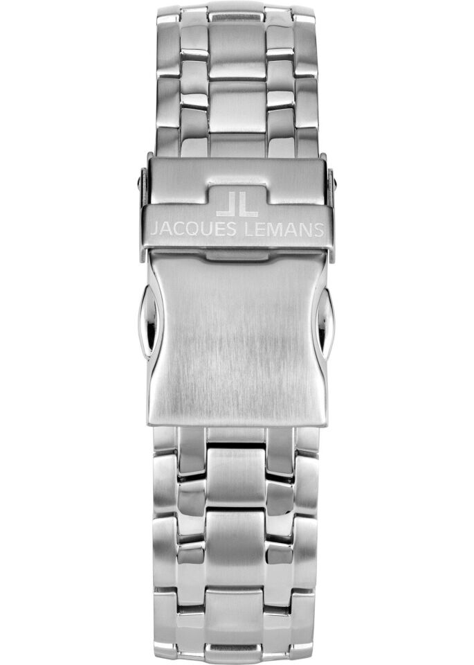 Jacques Lemans Liverpool JL.1-2117ZQ Quartz Çelik Gri Bordo Kadran 20 ATM 44 mm Erkek Kol Saati