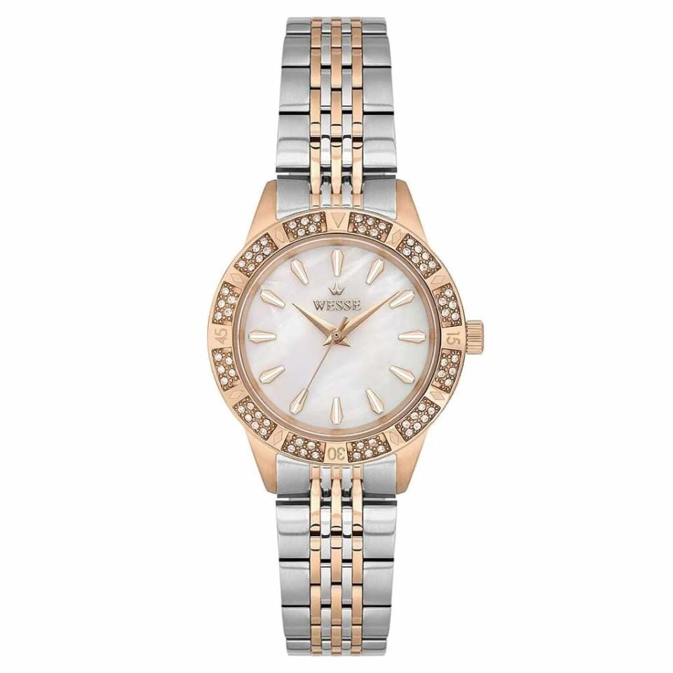Wesse WWL113605 Quartz Çelik Rose/Gri Sedef Kadran 30 mm Kadın Kol Saati