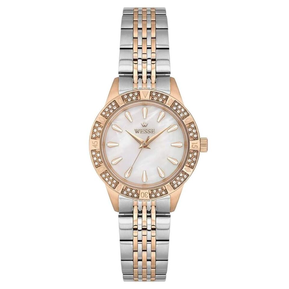 Wesse WWL113605 Quartz Çelik Rose/Gri Sedef Kadran 30 mm Kadın Kol Saati