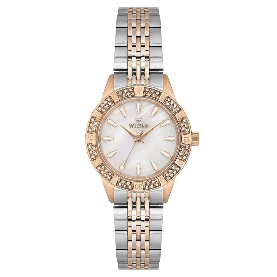 Wesse WWL113605 Quartz Çelik Rose/Gri Sedef Kadran 30 mm Kadın Kol Saati