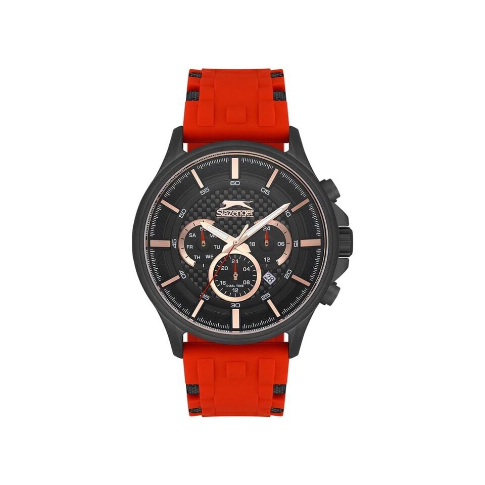 Slazenger SL.09.2206.2.05 Quartz Silikon Kırmızı 5 ATM 48 mm Erkek Kol Saati