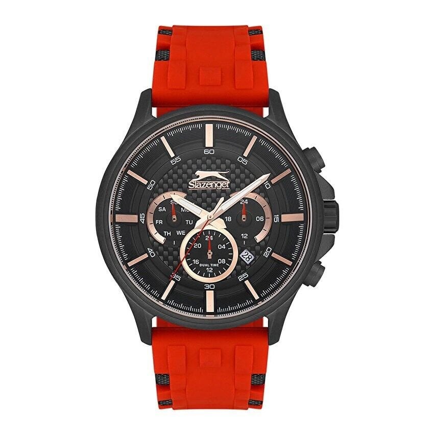 Slazenger SL.09.2206.2.05 Quartz Silikon Kırmızı 5 ATM 48 mm Erkek Kol Saati
