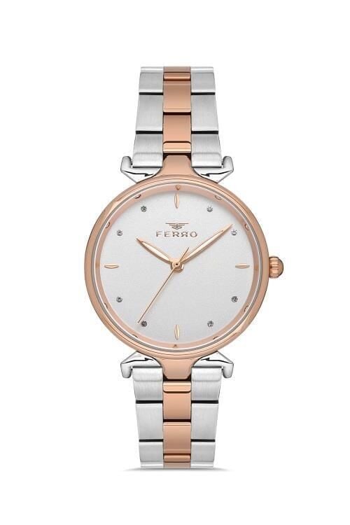 Ferro FL40115A-E Quartz Çelik Gri Rose 32 mm Kadın Kol Saati
