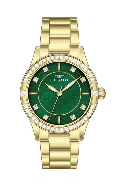 Ferro Sarı Çelik Kordon Kadın Kol Saati FL21501AWT-B6