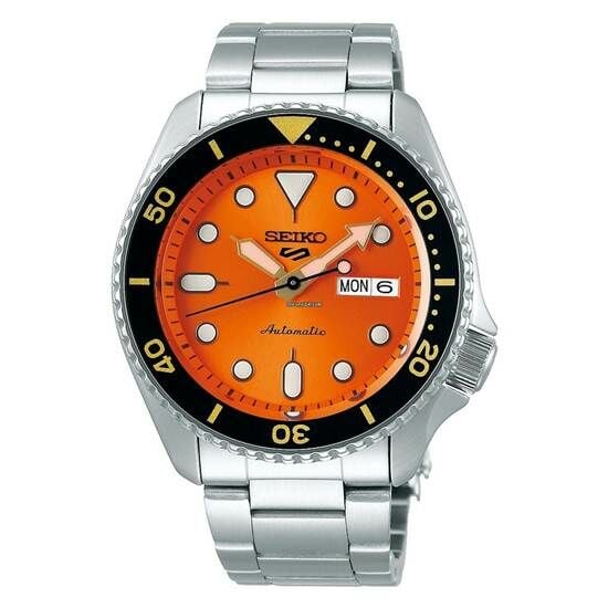 Seiko SRPD59K1 Otomatik Çelik Gri Turuncu Kadran Hardlex Cam 10 ATM 42 mm Erkek Kol Saati
