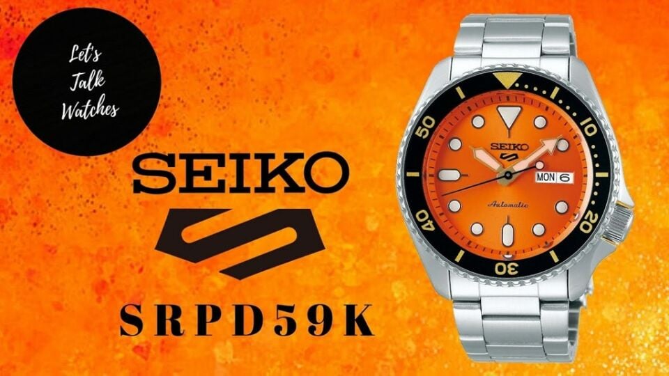 Seiko SRPD59K1 Otomatik Çelik Gri Turuncu Kadran Hardlex Cam 10 ATM 42 mm Erkek Kol Saati
