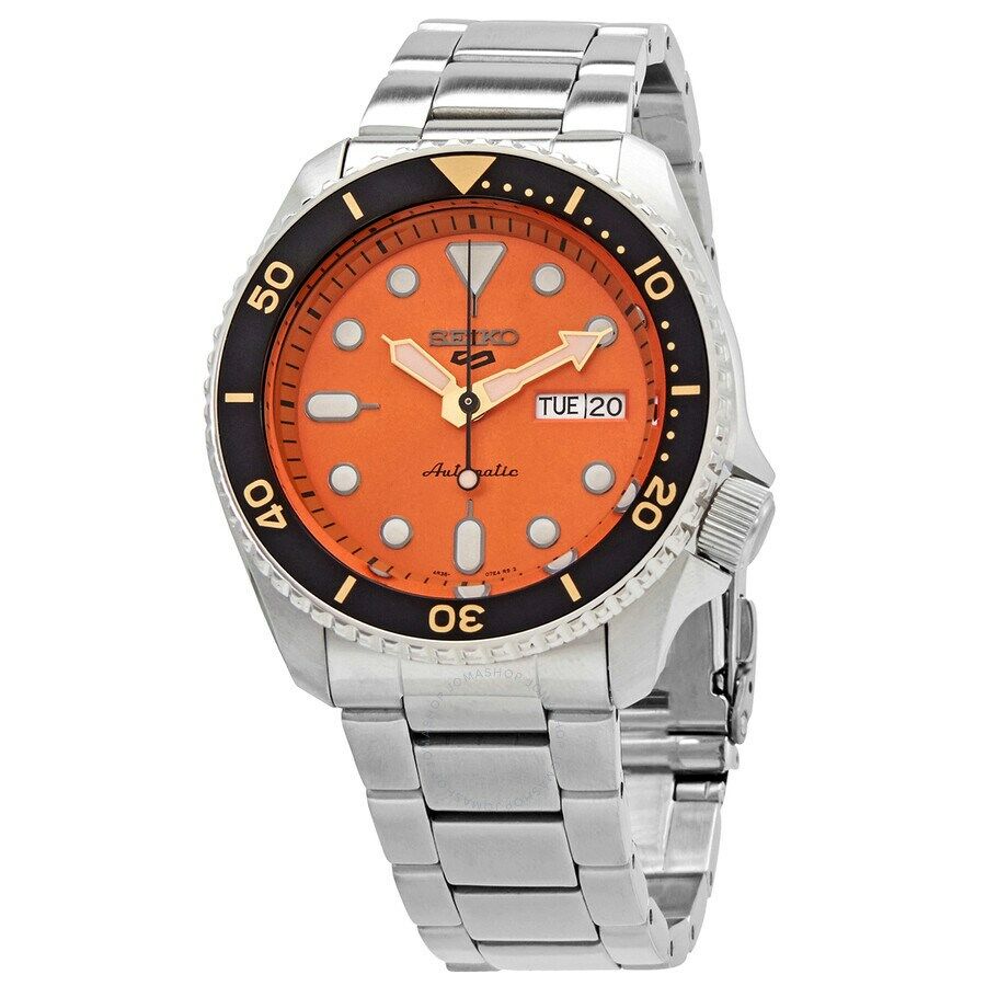 Seiko SRPD59K1 Otomatik Çelik Gri Turuncu Kadran Hardlex Cam 10 ATM 42 mm Erkek Kol Saati
