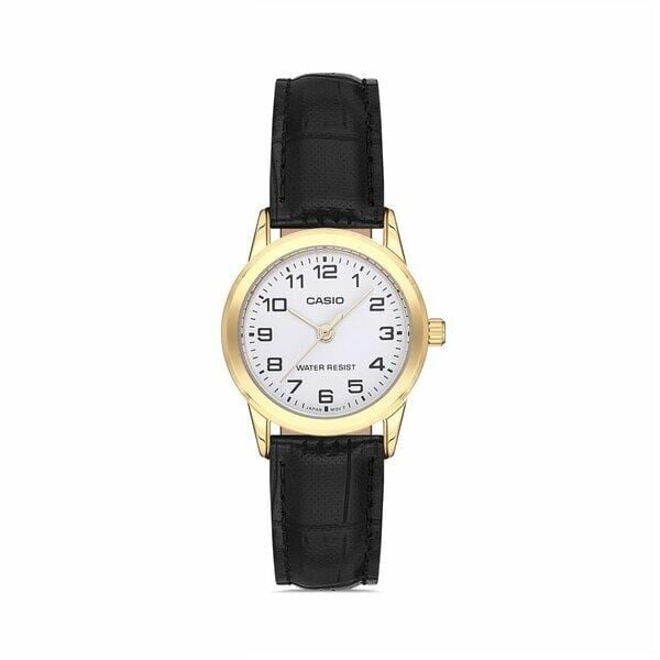 Casio LTP-V001GL-7BUDF Quartz Deri Siyah Beyaz Kadran 25 mm Kadın Kol Saati
