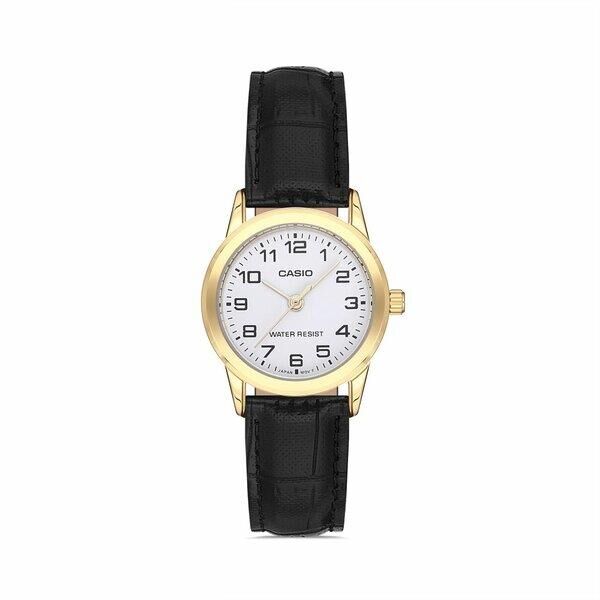 Casio LTP-V001GL-7BUDF Quartz Deri Siyah Beyaz Kadran 25 mm Kadın Kol Saati