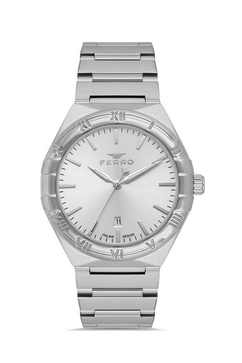 Ferro Gümüş Çelik Kordon Erkek Kol Saati F11471A-A