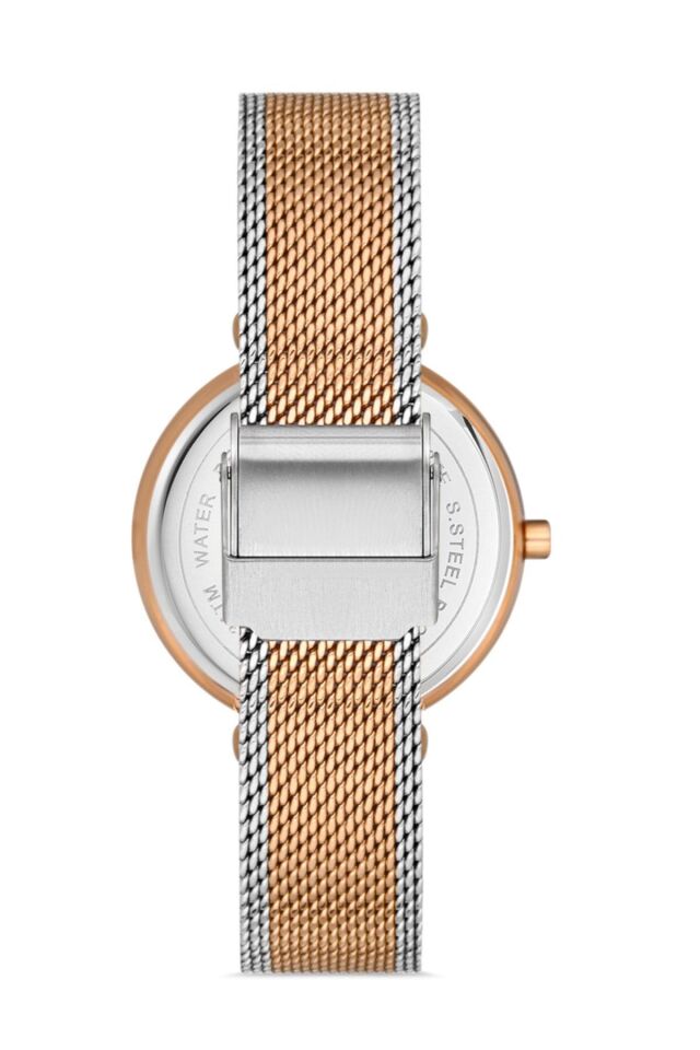 Ferro 34 mm Rose ve Gümüş Hasır Kordon Kadın Kol Saati F21232C-E F21232C-E