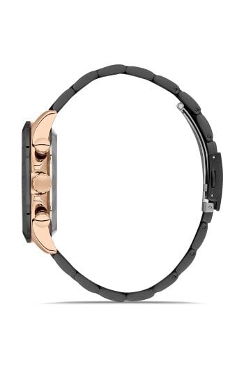 Ferro Quartz Çelik Siyah 44 mm Fonksiyonları Aktif Erkek Kol Saati