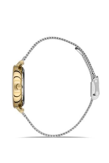 Ferro 33 mm Sarı ve Gümüş Hasır Kordon Kadın Kol Saati FL21297C-D FL21297C-D