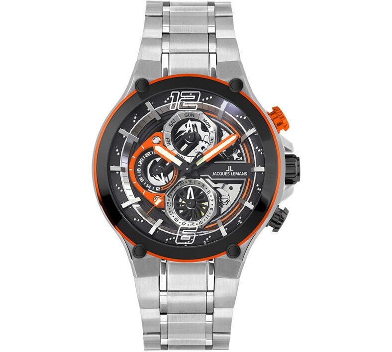 Jacques Lemans Manchester JL.1-2150E Quartz Çelik Gri 10 ATM 44 mm Erkek Kol Saati