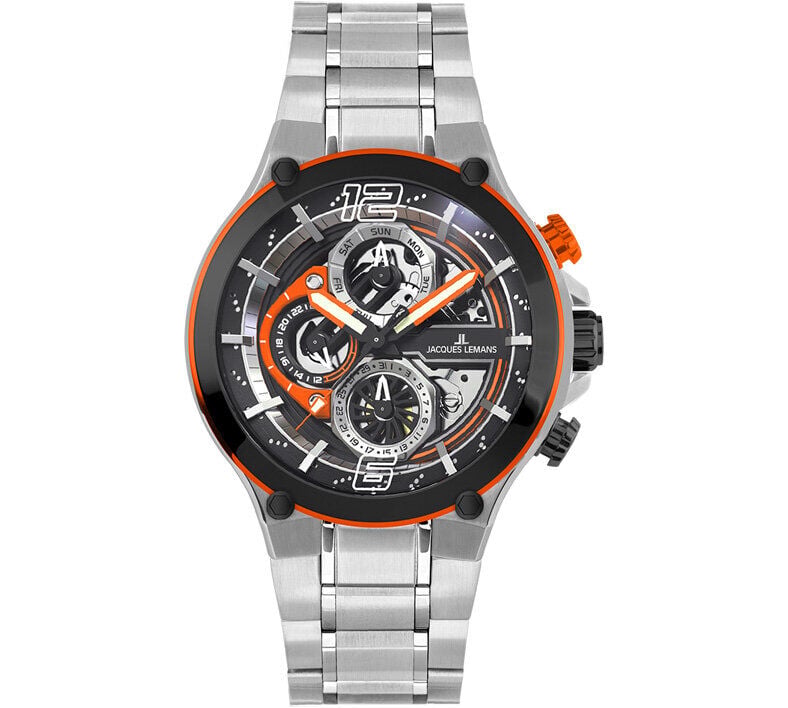 Jacques Lemans Manchester JL.1-2150E Quartz Çelik Gri 10 ATM 44 mm Erkek Kol Saati