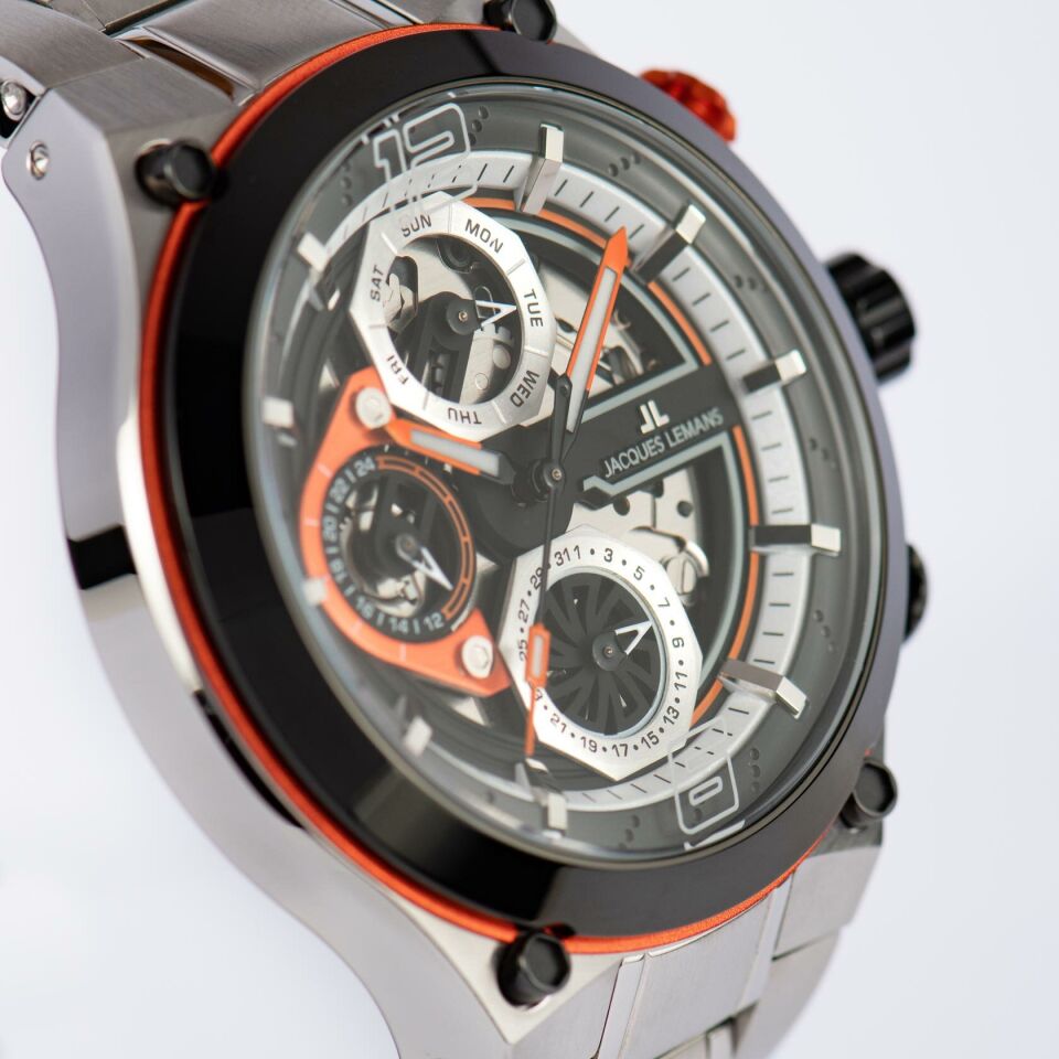 Jacques Lemans Manchester JL.1-2150E Quartz Çelik Gri 10 ATM 44 mm Erkek Kol Saati