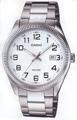 Casio MTP-1302D-7BVDF Quartz Çelik Gri Beyaz Kadran 5 ATM 39 mm Erkek Kol Saati