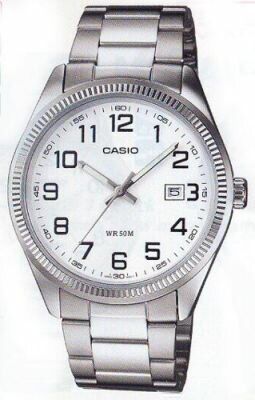 Casio MTP-1302D-7BVDF Quartz Çelik Gri Beyaz Kadran 5 ATM 39 mm Erkek Kol Saati