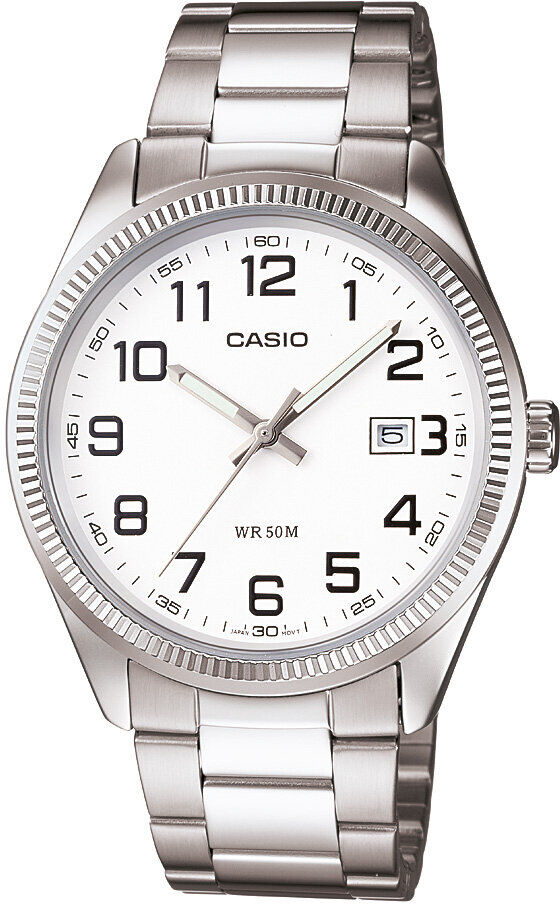 Casio MTP-1302D-7BVDF Quartz Çelik Gri Beyaz Kadran 5 ATM 39 mm Erkek Kol Saati
